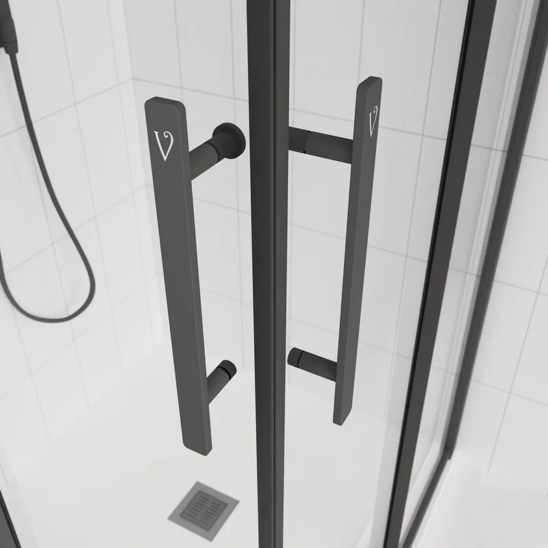 Душевой уголок Veconi Evo 300 B 100х100 см, профиль матовый черный, стекло прозрачное Sancos — официальный сайт