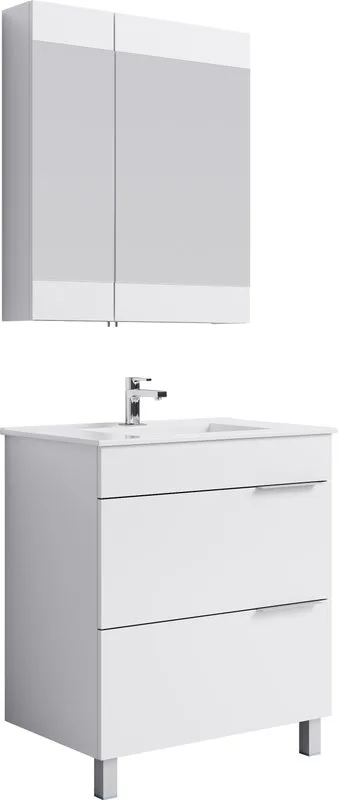 Зеркало-шкаф Aqwella Brig 70 белое Sancos — официальный сайт
