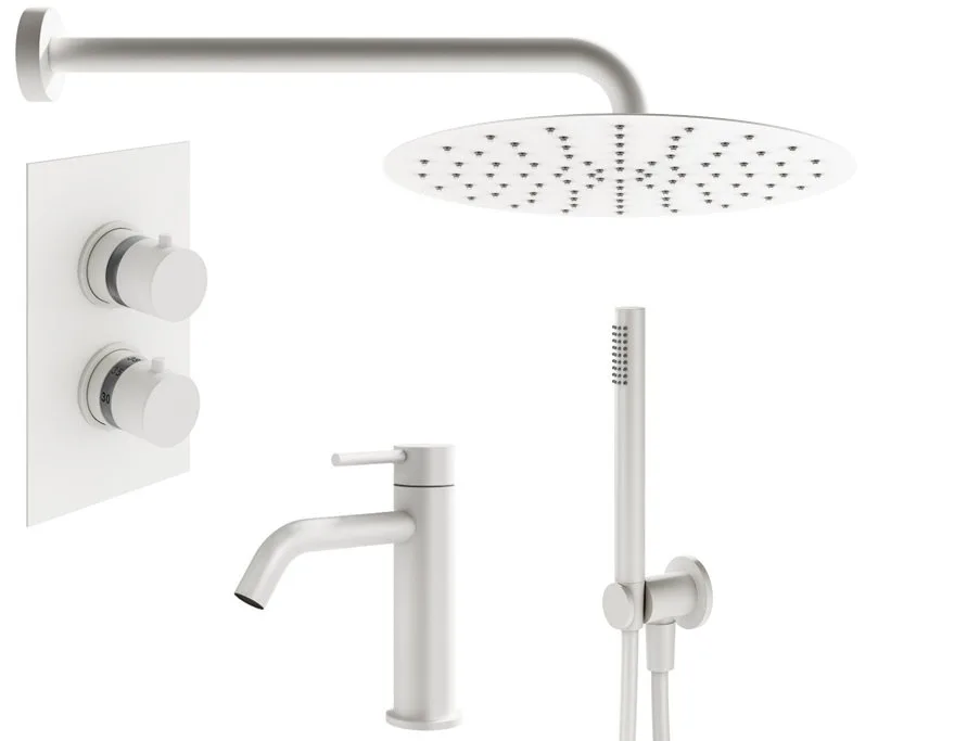 Комплект для ванной Plumberia Selection Ixo KITXOT18QBO53 С ВНУТРЕННЕЙ ЧАСТЬЮ, хром Sancos — официальный сайт