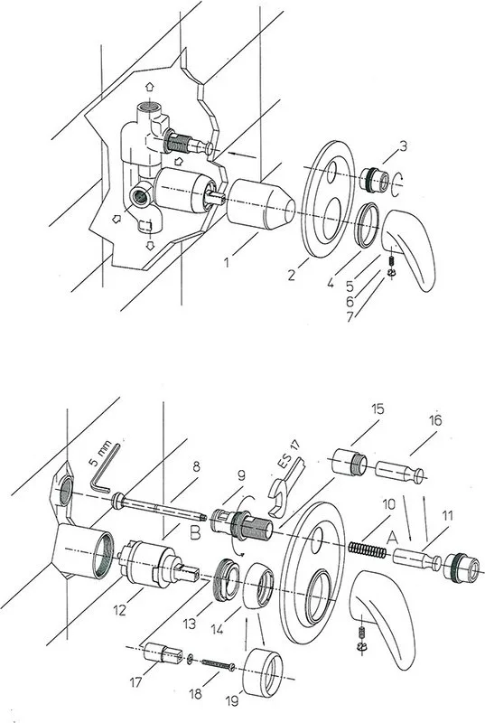 Встраиваемый смеситель Paini F1 F1CR691 С ВНУТРЕННЕЙ ЧАСТЬЮ Sancos — официальный сайт