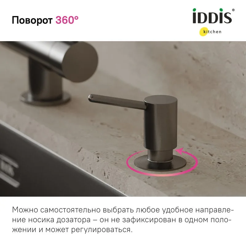 Дозатор для кухонной мойки IDDIS SDIGM00i59 графит Sancos — официальный сайт
