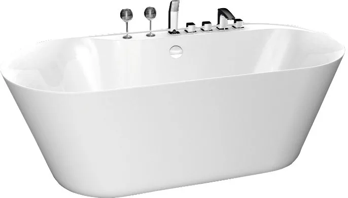 Акриловая ванна BelBagno BB14 180x85 см, отдельностоящая, белая, овальная Sancos — официальный сайт