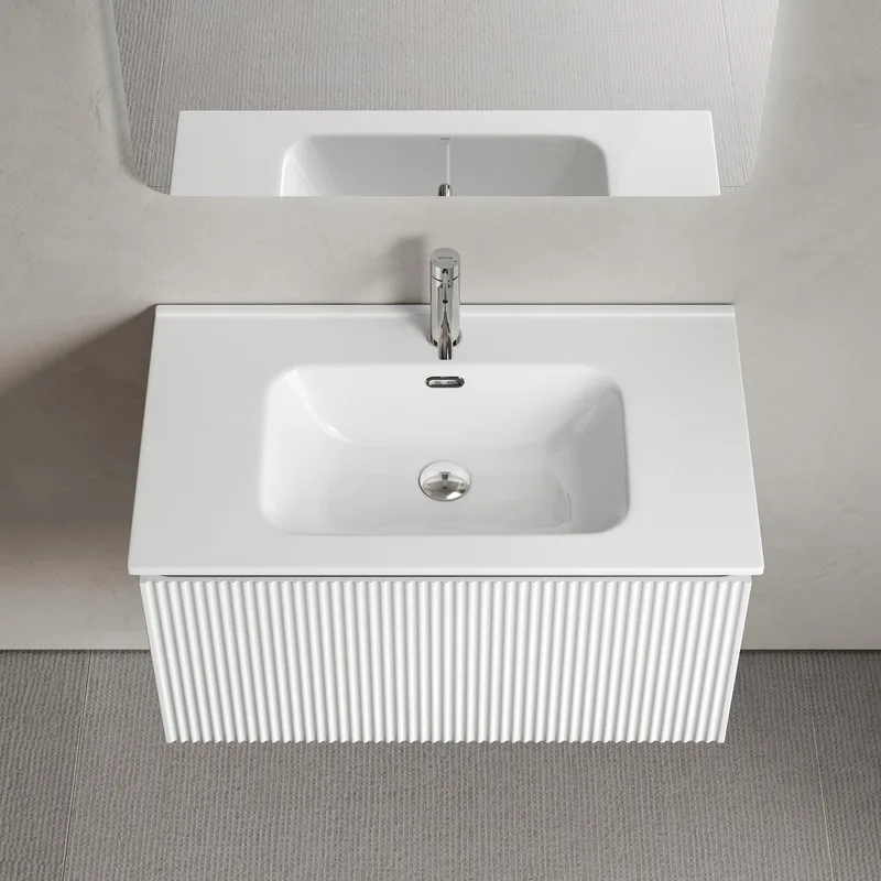 Тумба под раковину Sancos Snob R 1.0 80 подвесная Bianco (белый), SNR1.080W Sancos — официальный сайт