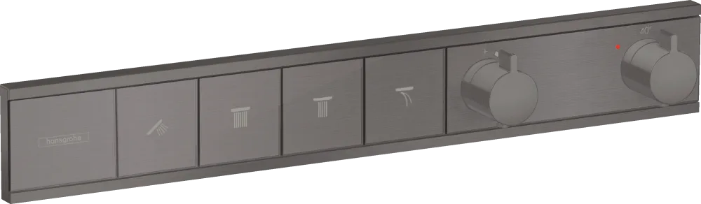 Термостатический смеситель встраиваемый Hansgrohe RainSelect 15382340, для душа, шлифованный черный  Sancos — официальный сайт