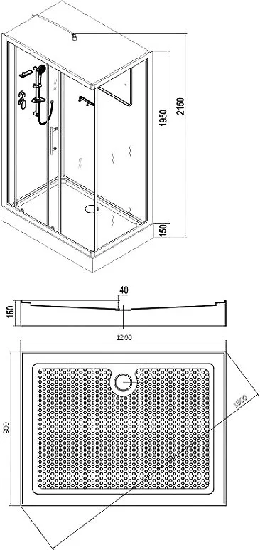 Душевая кабина Esbano CKR ESKB129CKR Sancos — официальный сайт