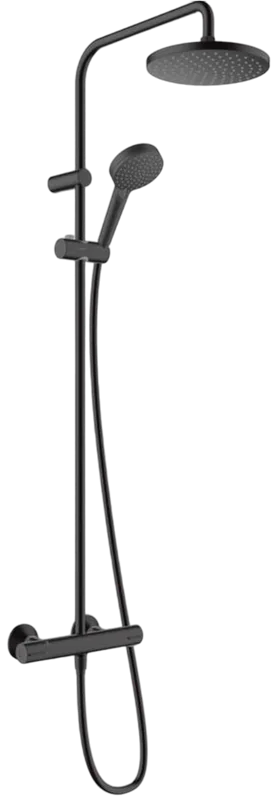 Душевая стойка Hansgrohe Vernis Blend Showerpipe 26426670, черный матовый Sancos — официальный сайт