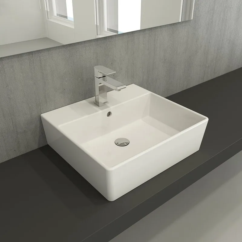 Накладная раковина Berges Ego 50x45, глянцевая белая Sancos — официальный сайт