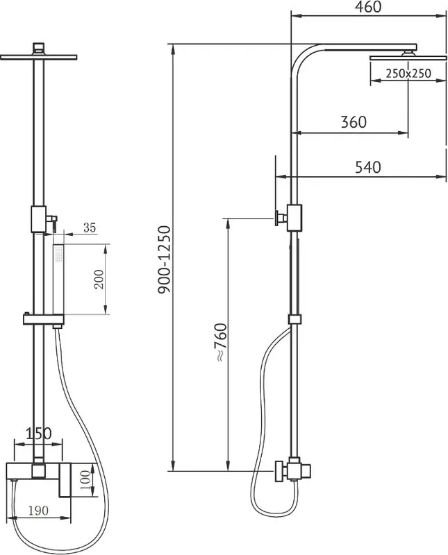Душевая стойка Abber Daheim AF8220G, золотая матовая Sancos — официальный сайт