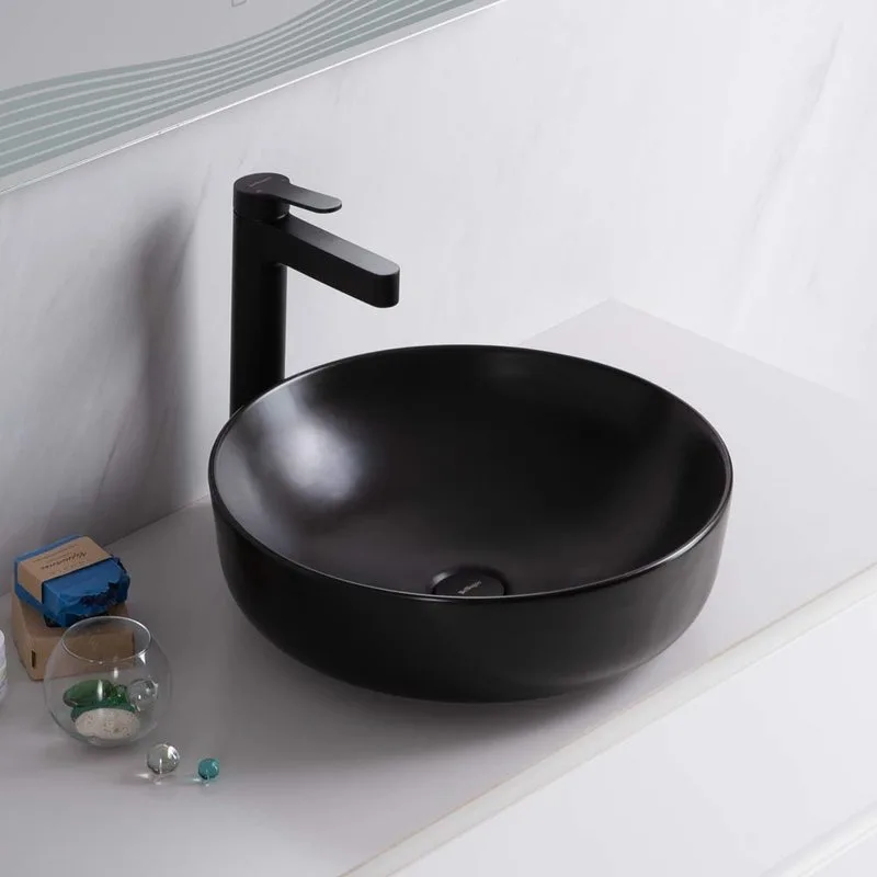 Накладная раковина BelBagno BB1315-H301 черная матовая Sancos — официальный сайт