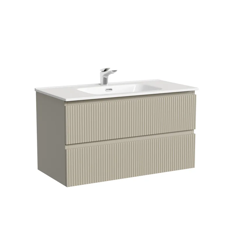 Тумба с раковиной Sancos Snob T 90 beige soft, раковина CN7002 Sancos — официальный сайт