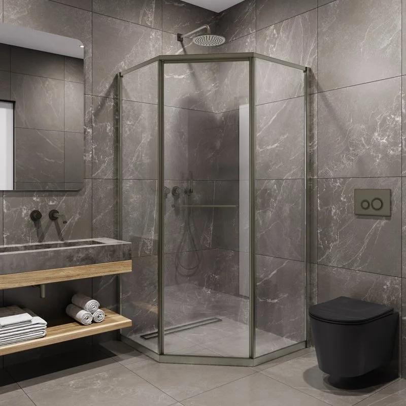Душевой уголок Timo TTSS-100/13C-8R 100x100 см, профиль никель, стекло прозрачное Sancos — официальный сайт