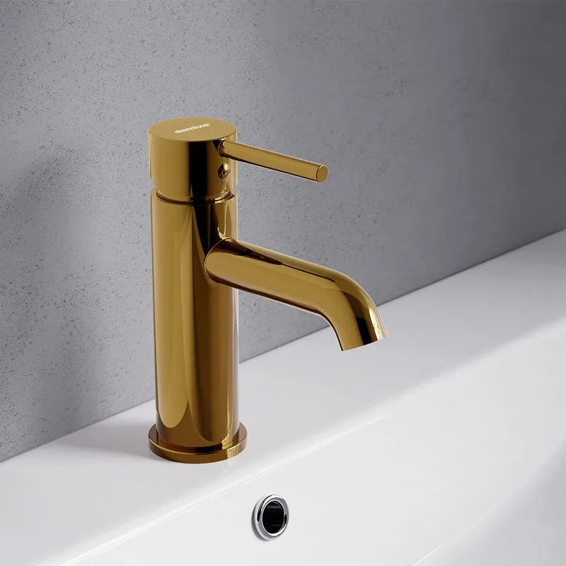 Смеситель для раковины Damixa Scandinavian Pure 360210600 золото Sancos — официальный сайт