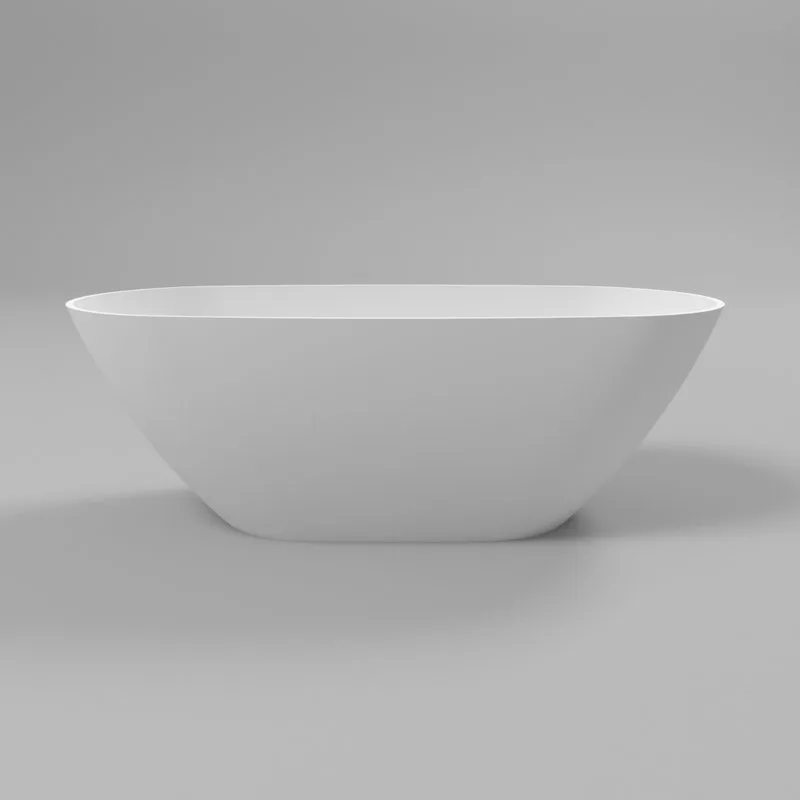 Ванна из искусственного камня WHITECROSS Onyx D 160x75 см, отдельностоящая, матовая белая, овальная, Sancos — официальный сайт