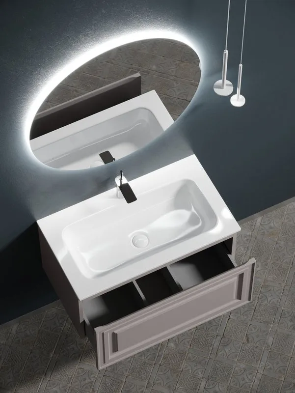 Тумба под раковину Sancos Very 80 подвесная Doha soft (пыльная роза), VR80SM Sancos — официальный сайт