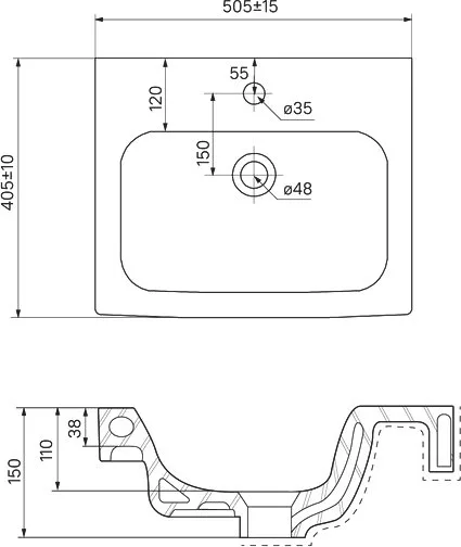 Мебельная раковина IDDIS Wash Basin 014 50 Sancos — официальный сайт