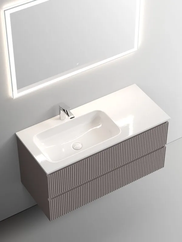 Тумба под раковину Sancos Snob T 100 подвесная Doha soft (пыльная роза), SNT100LSM Sancos — официальный сайт