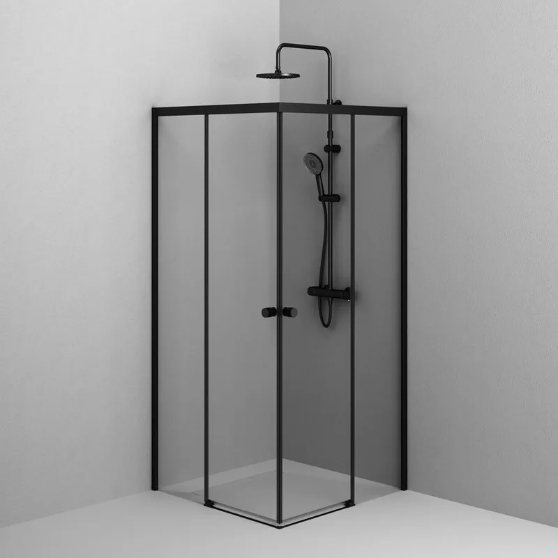 Душевой уголок AM.PM X-Joy W94G-403-9090-BТ 90х90 см, профиль черный матовый Sancos — официальный сайт