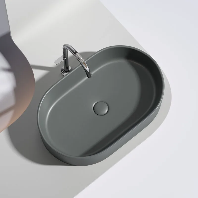 Накладная раковина Ceramicanova Element CN6048MDH темный антрацит матовая Sancos — официальный сайт