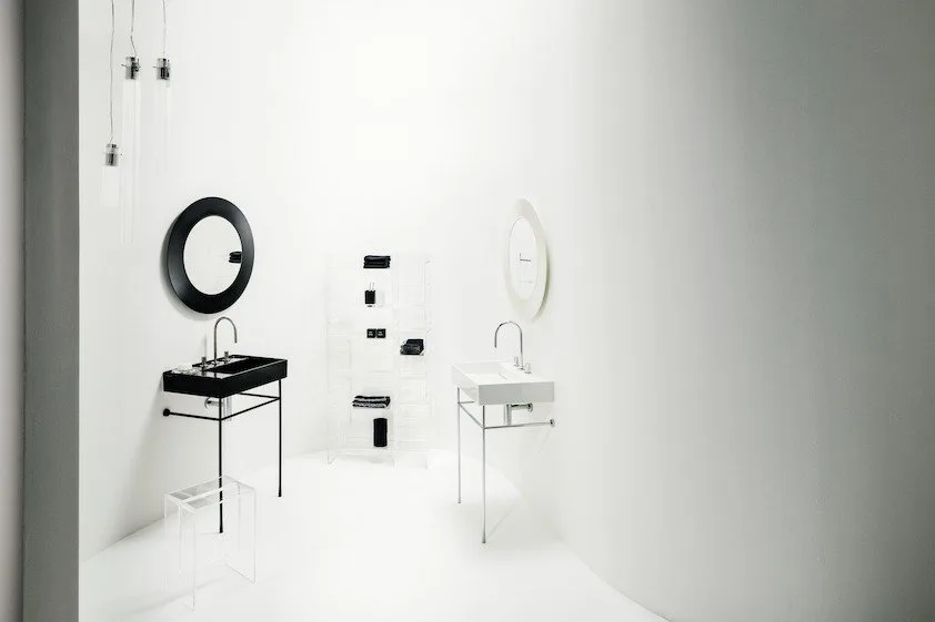 Зеркало круглое Laufen Kartell by Laufen 80 белое Sancos — официальный сайт
