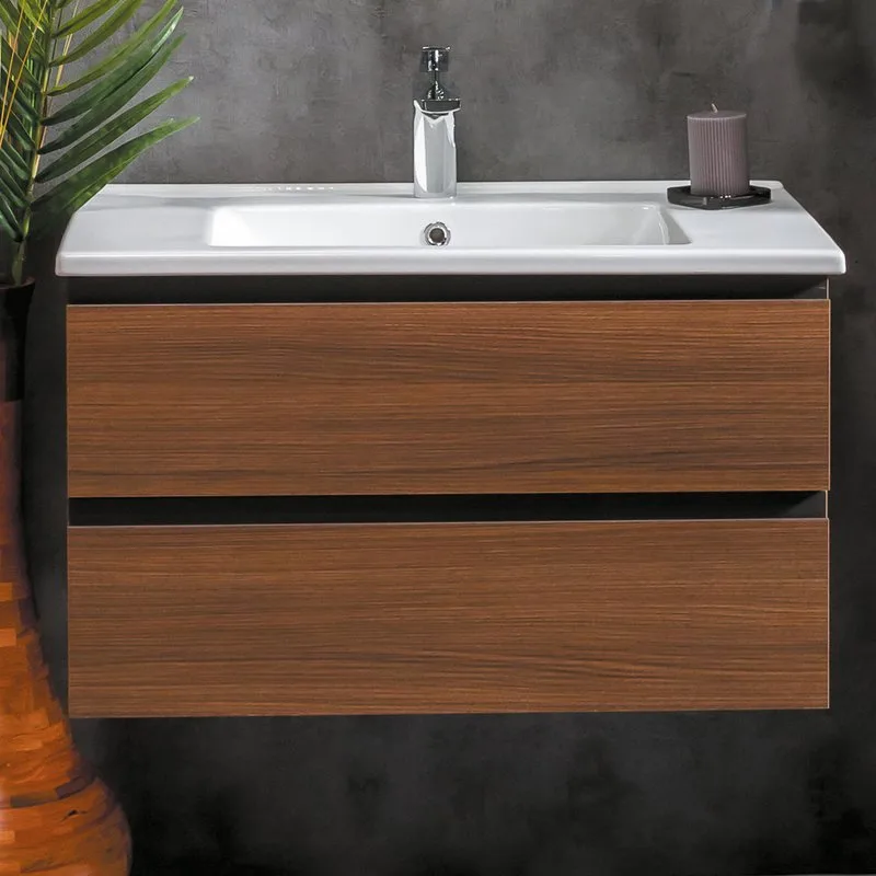 Тумба под раковину без столешницы Armadi Art Capolda 85 dark wood Sancos — официальный сайт