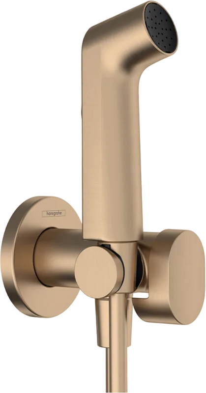 Гигиенический душ Hansgrohe Bidette S 1jet 29232140 со смесителем, шлифованная бронза Sancos — официальный сайт