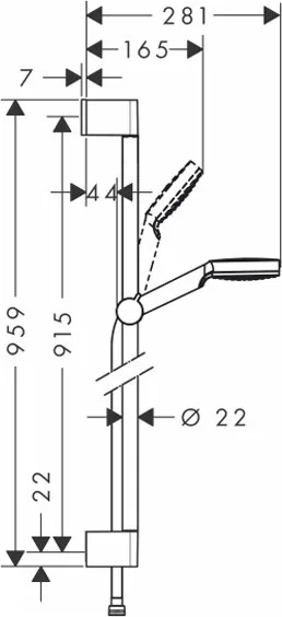Душевой гарнитур Hansgrohe Crometta 1jet 900 26537400 Sancos — официальный сайт