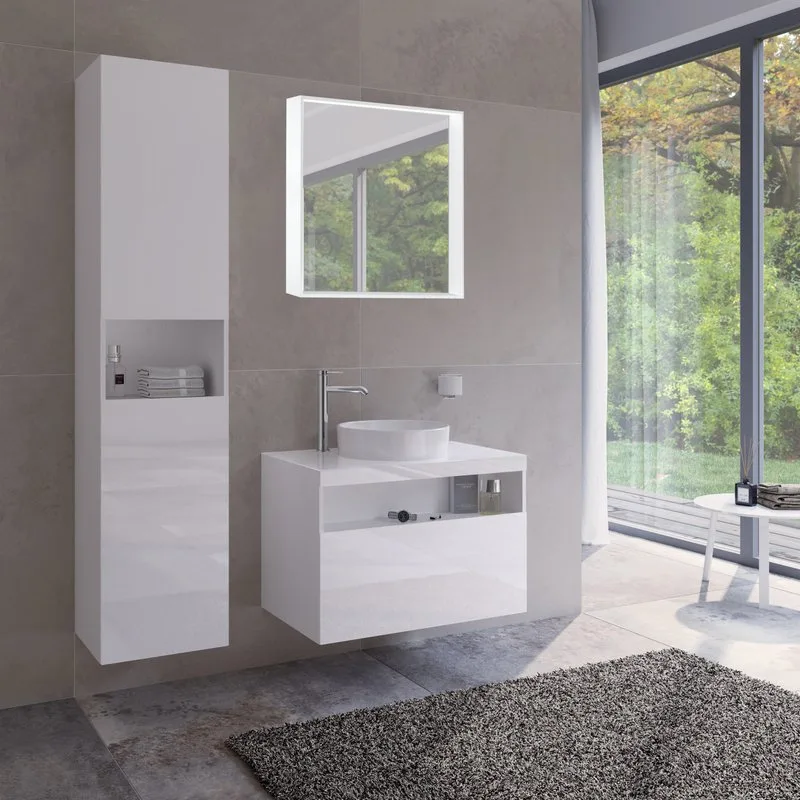 Шкаф-пенал для ванной Keuco Stageline 32831 L, белый Sancos — официальный сайт