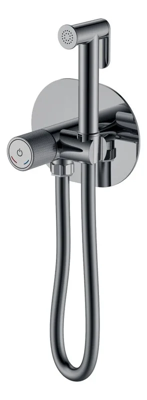 Гигиенический душ Boheme Tech 157-SGM со смесителем, С ВНУТРЕННЕЙ ЧАСТЬЮ, shine gun metal Sancos — официальный сайт