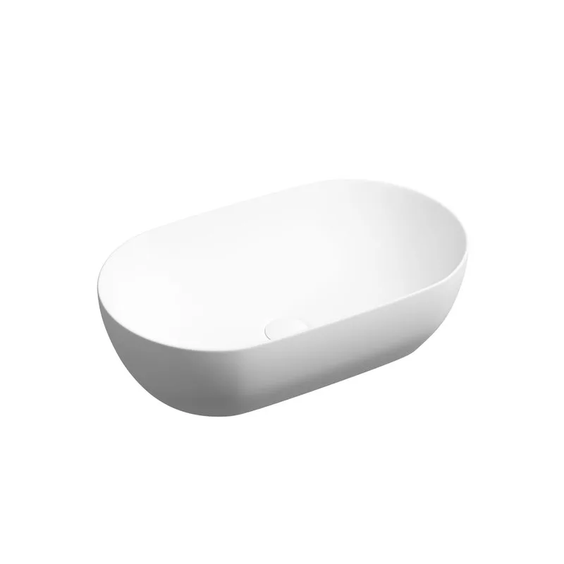 Раковина накладная Ceramicanova Twist овальная 55 см цвет белый матовый CN12001MW Sancos — официальный сайт