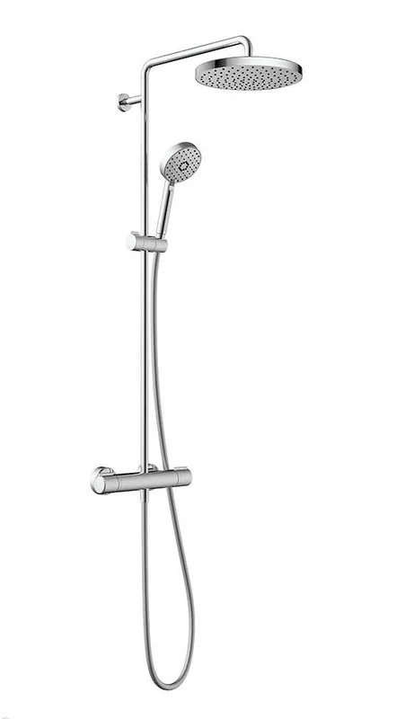 Душевая стойка Jacob Delafon Atom E36124-CP, без излива, с термостатом, хром Sancos — официальный сайт