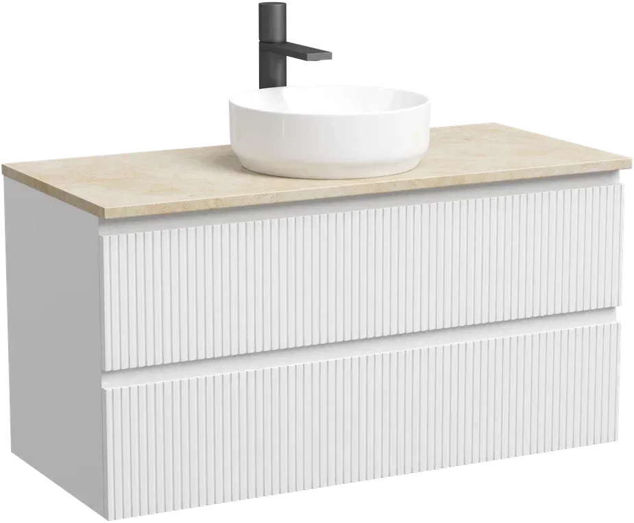 Тумба с раковиной Sancos Snob T 100 см, bianco, столешница бежевая, раковина CN6005 Sancos — официальный сайт