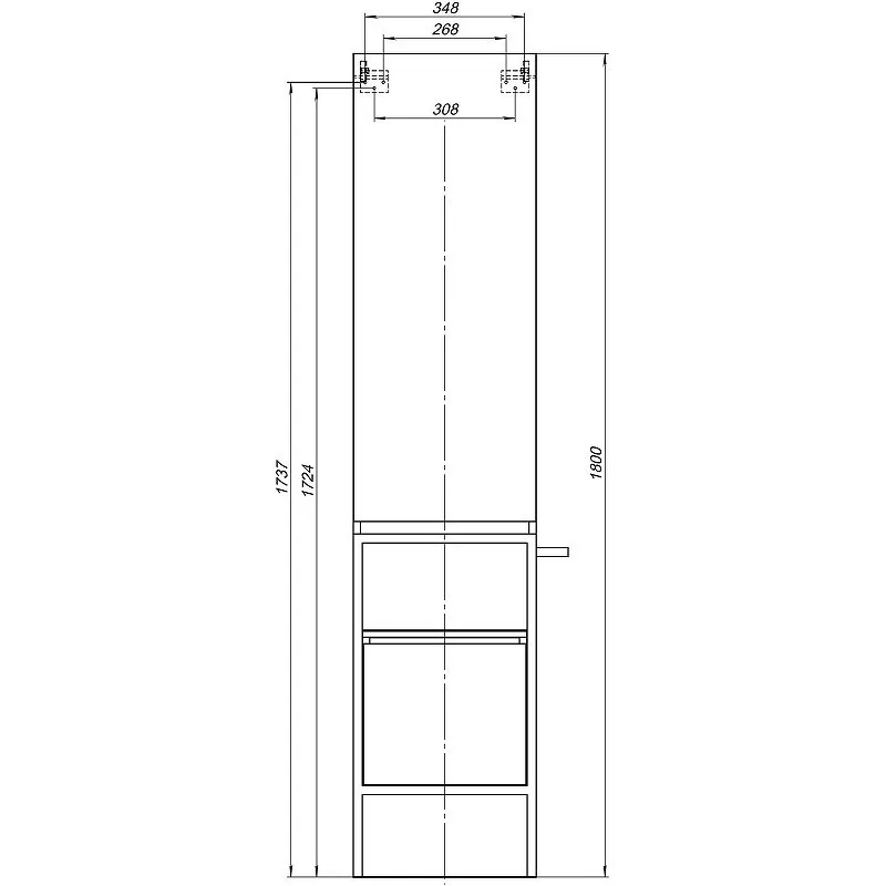Шкаф-пенал для ванной Allen Brau Priority 40 L антрацит матовый Sancos — официальный сайт
