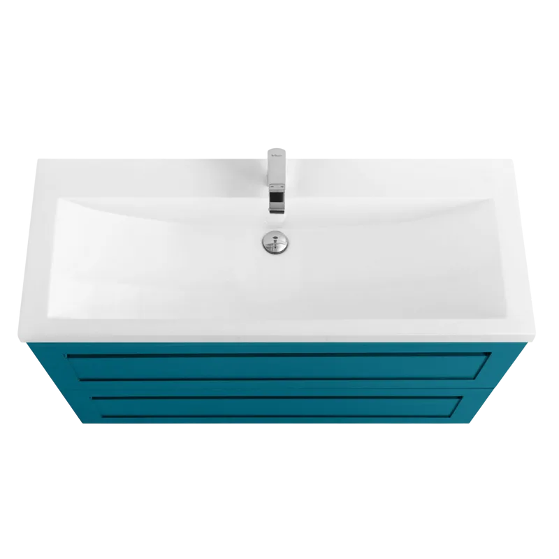 Тумба под раковину без столешницы Art&Max Platino 100 подвесная, бирюзовая матовая Sancos — официальный сайт