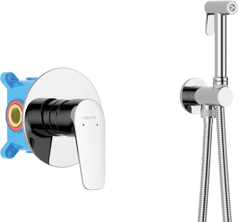 Гигиенический душ AQUATEK Бетта AQ1119CR со смесителем, С ВНУТРЕННЕЙ ЧАСТЬЮ, хром Sancos — официальный сайт