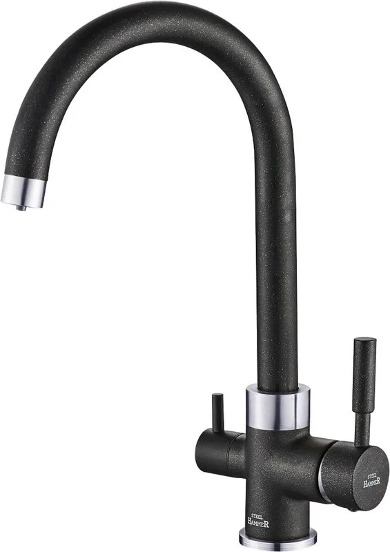 Смеситель для кухни Steel Hammer SH 713 Black Cr Sancos — официальный сайт