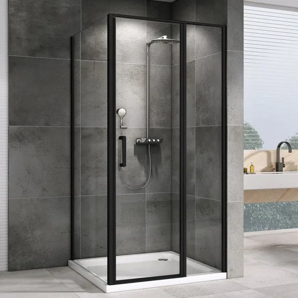 Душевой уголок Abber Sonnenstrand AG04120BS-S100B 120x100, профиль черный, стекло прозрачное Sancos — официальный сайт