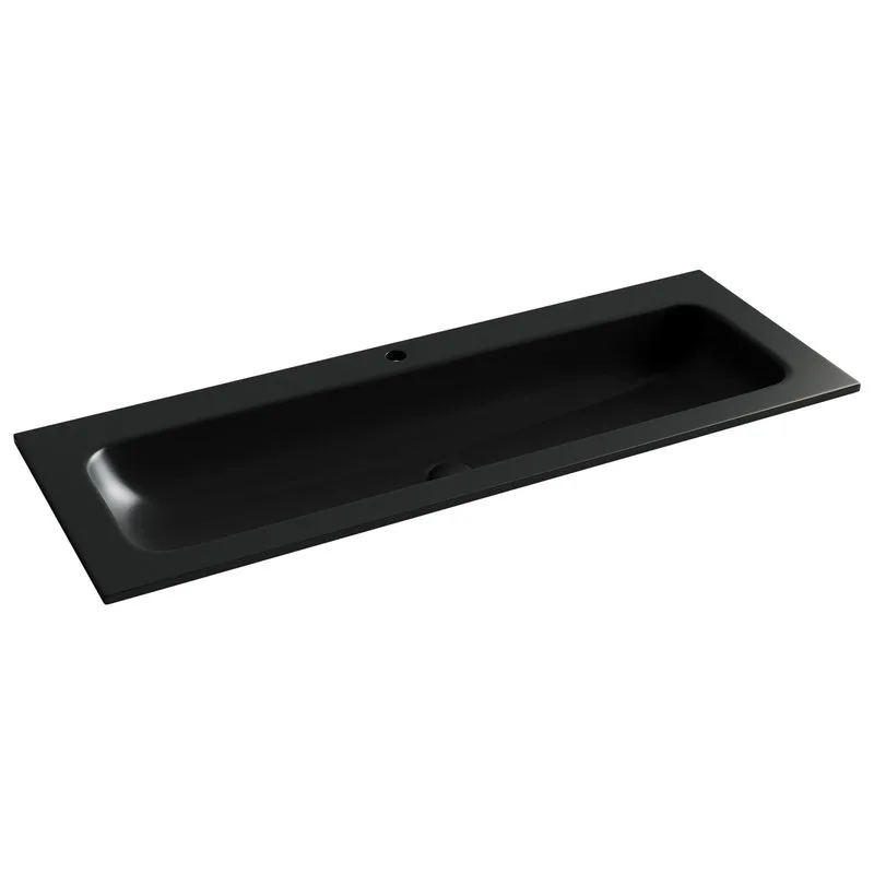 Мебельная раковина Ceramicanova Grace прямоугольная черная матовая 121 см CN7017MB Sancos — официальный сайт