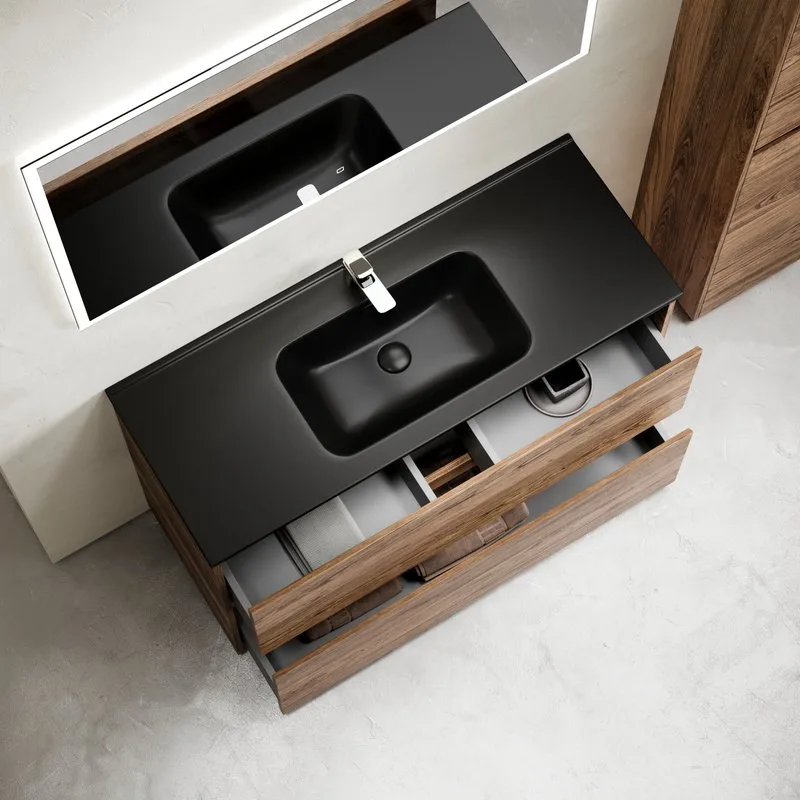 Тумба с раковиной Sancos Libra Floor 120 дуб чарльстон, черная раковина CN7006MB Sancos — официальный сайт