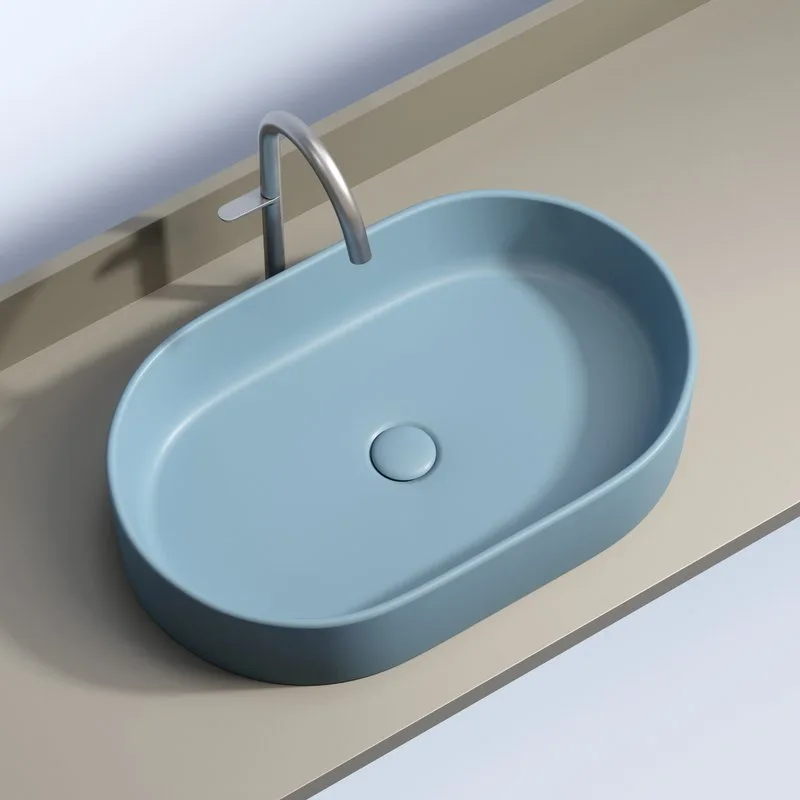 Накладная раковина Ceramicanova Element CN6048ML голубая матовая Sancos — официальный сайт