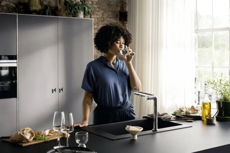 Смеситель для кухни Hansgrohe Aqittura M91 76804000 хром Sancos — официальный сайт