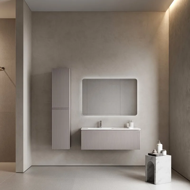 Тумба под раковину Sancos Snob R 1.0 120 подвесная Doha soft (пыльная роза), SNR1.0120LSM Sancos — официальный сайт