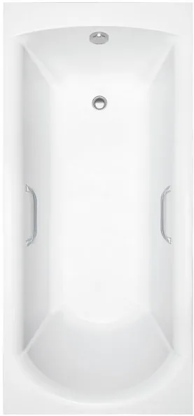 Ванна из литьевого мрамора Delice Astra 150х70 см, пристенная, с ручками хром