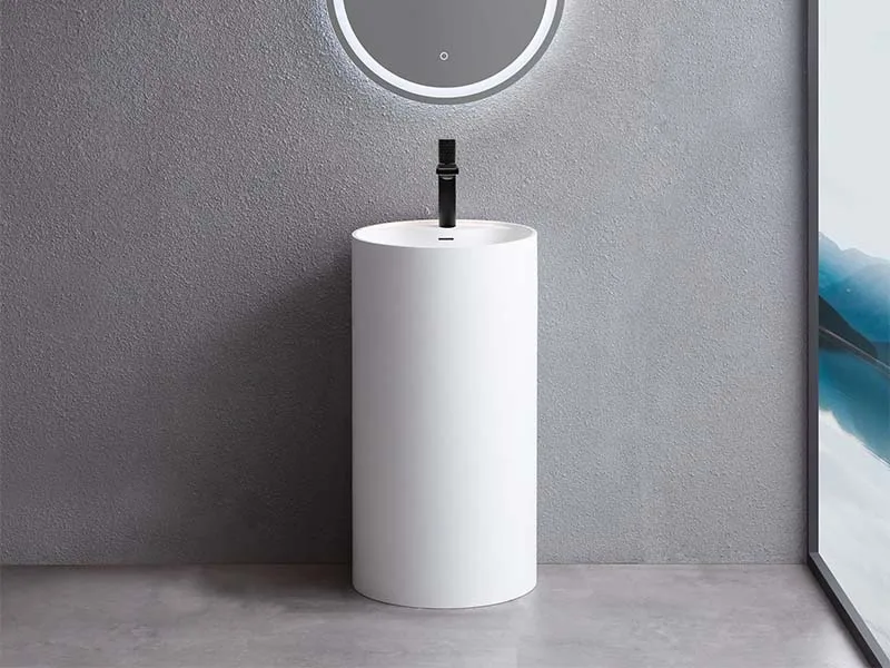 Раковина Uni-Flow Cilindro 1 FS503-450 Gloss White слив в стену Sancos — официальный сайт