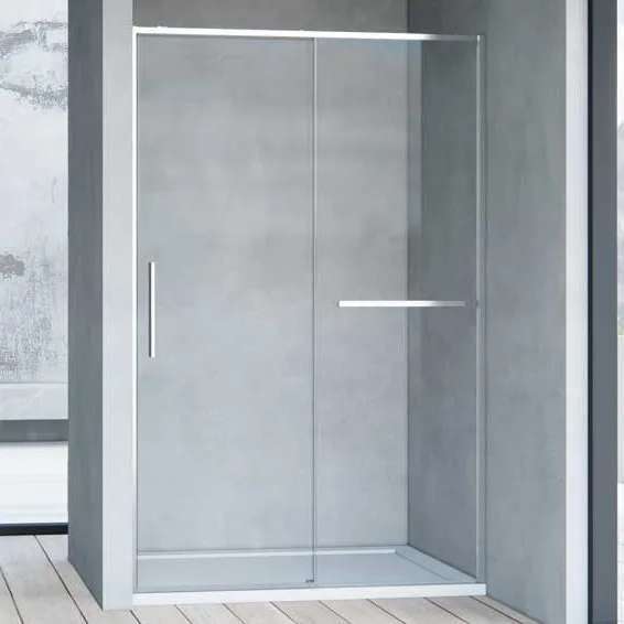 Душевая дверь в нишу Vincea Slim Soft VDS-1SS100CL 100 см, профиль хром, стекло прозрачное Sancos — официальный сайт