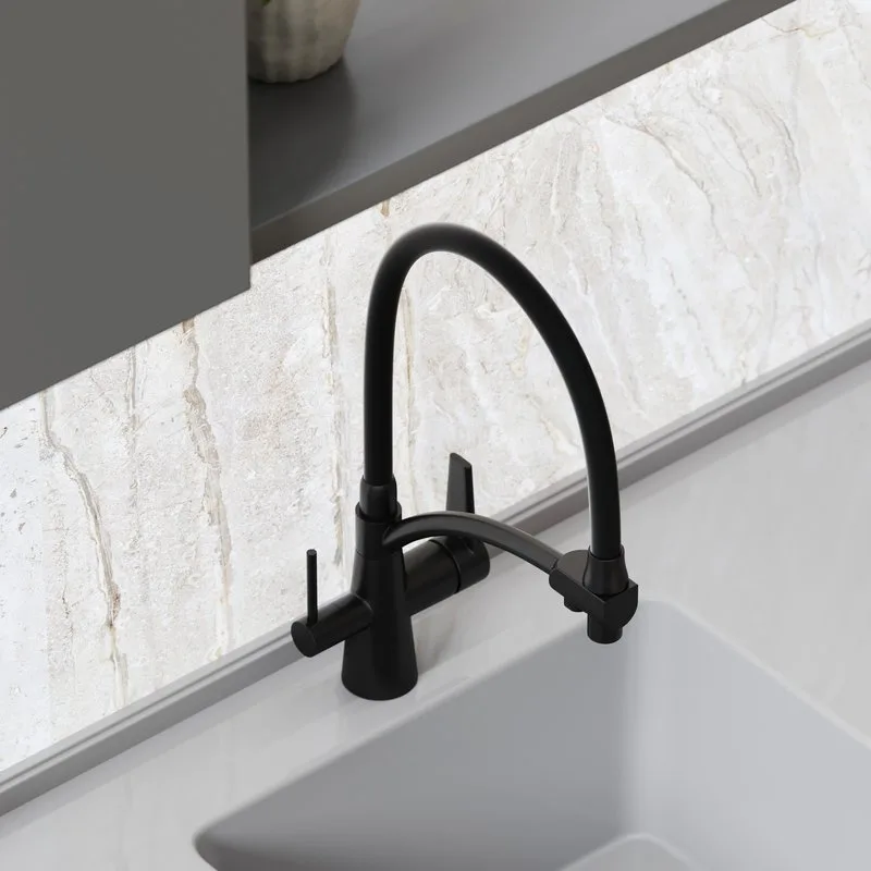 Смеситель для кухни Sancos Eri SC4001MB с гибким изливом, матовый черный Sancos — официальный сайт