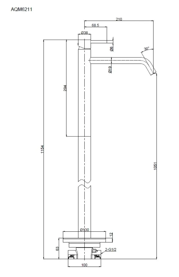 Смеситель для раковины AQUAme Siena AQM6211BG, золото брашированное Sancos — официальный сайт