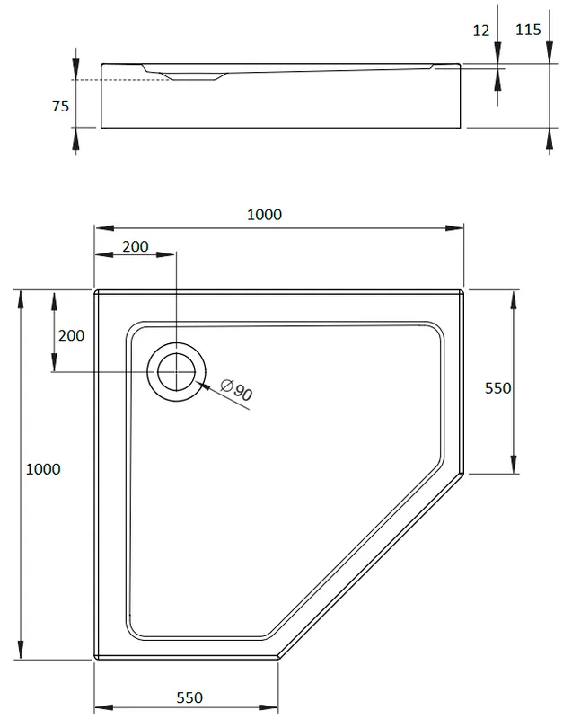 Поддон для душа Radaway Doros PT Compact 100x100 Sancos — официальный сайт