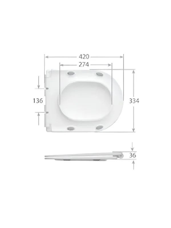 Крышка-сиденье AQUATEK Optima AQ4002-00 с микролифтом Sancos — официальный сайт