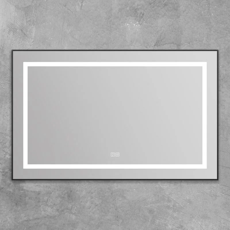 Зеркало BelBagno Kraft SPC-KRAFT-1085-685-TCH-WARM-NERO черное, с подогревом Sancos — официальный сайт