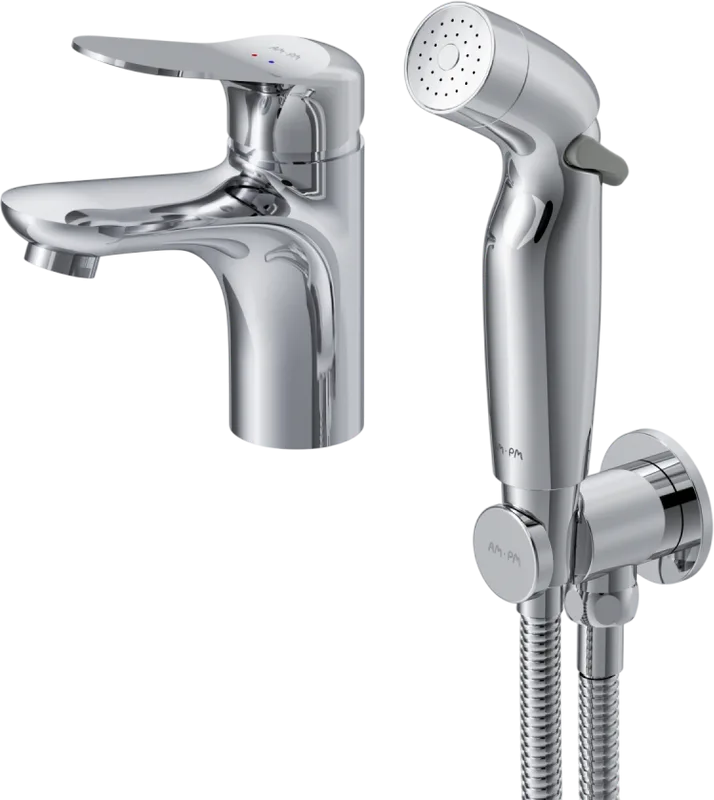Смеситель для раковины AM.PM Sunny F85C03000 с гигиеническим душем Sancos — официальный сайт